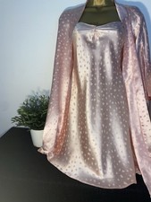 VTG BEAUTIFUL BERNICE PURE SILK NEGLIGEE AND ROBE SET SIZE M/L