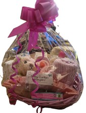 Pink baby shower hamper baby woven basket newborn mum to be boxed gift set girls