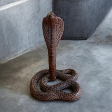 Vintage Wooden Cobra Indian