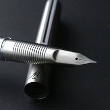 Pilot Namiki Myu Rex Stainless Steel Fountain Pen F Nib Tested w/ New CON-40