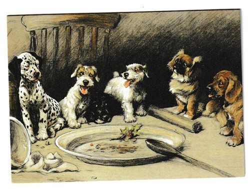 Cecil aldin pups christmas - cecil,
