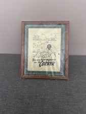 The CORKER CRASH HELMET ADVERTISEMENT PERIOD 1950’s - cricket match picture 