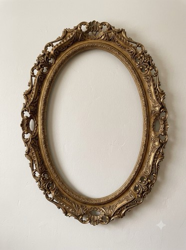 Rococo oval gold gilt - oval,
