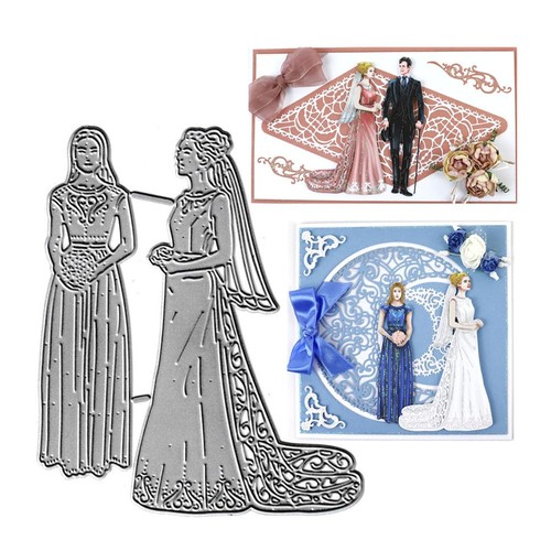 Bride lady dress cutting dies - lady,