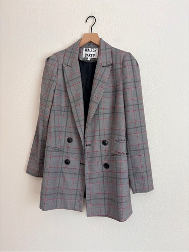 Walter baker gray plaid blazer - walter,