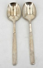 Viners Corinth Silver Plated x 2 Serving Spoons 22.3cm