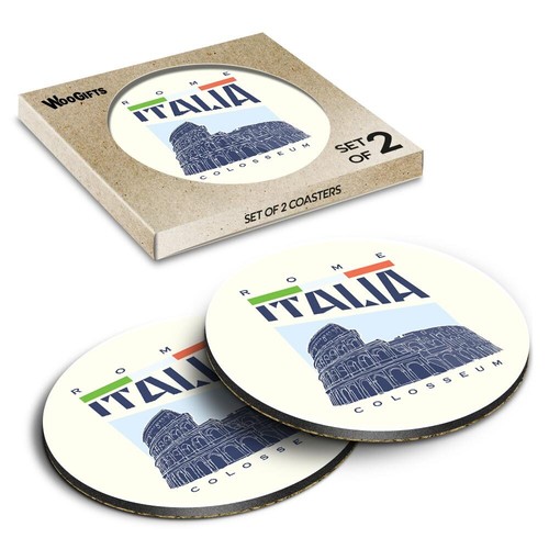Round mdf coaster rome italy - round,
