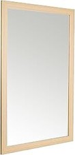 58 x 84cm Framed Mirror with Wall Hanging Fixings - Oak Effect