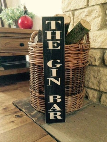 Gin bar sign plaque - gin,