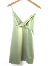 TOPSHOP  Mini Dress ~ Size 8 ~ Diamante Straps ~ Green BNWT