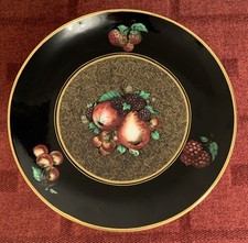 Solian Ware Soho Pottery Fruit Patterned Pedestal Cake Stand 8.25" x 4.75" Tall