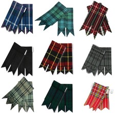 HM Highland Kilt Hose Sock Flashes Garter Flashes tartan Pattern