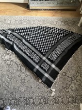 Keffiyeh Shemagh Arab Scarf Cotton, Kufiya Arafat Black