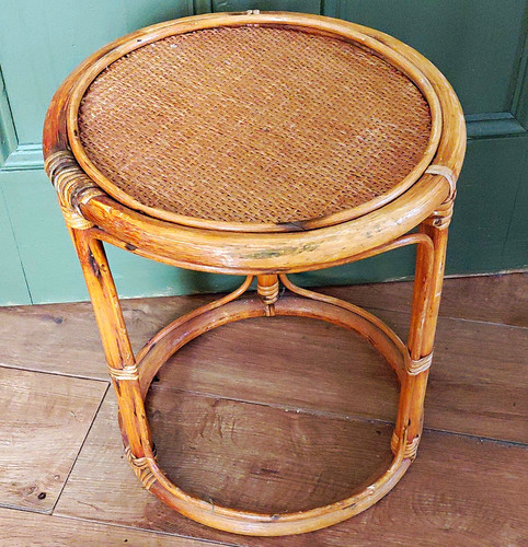 Vintage round small bomboo - vintage,