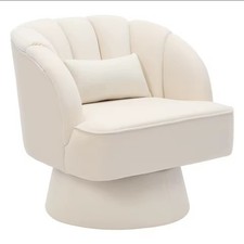 1pc Beige Modern Swivel Barrel