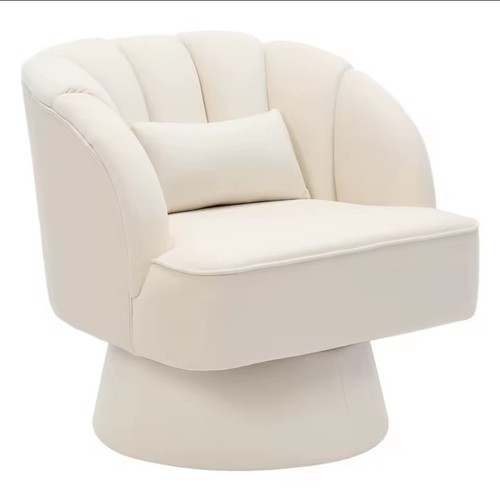 1pc beige modern swivel barrel - 1pc,
