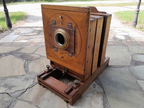Antique large wooden bellows - antique,