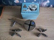 TOS IU 80 M1 3” Self-centred 4 Jaw Lathe Chuck + Extra Jaws & Chuck Key