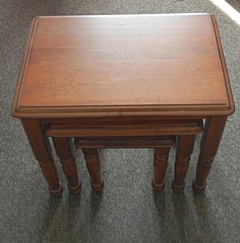 Oak wooden nesting table - oak, set