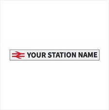 OO Scale Pre-Coloured Personalised Station Sign - British Rail