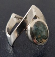 Vintage 925 Silver Ring Moss