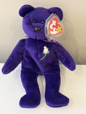 Princess Diana TY Beanie Baby Bear 1997 PVC Pellets Indonesia 9” Very RARE