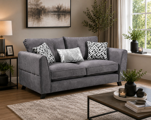 Grey seater fabric - grey, sofa