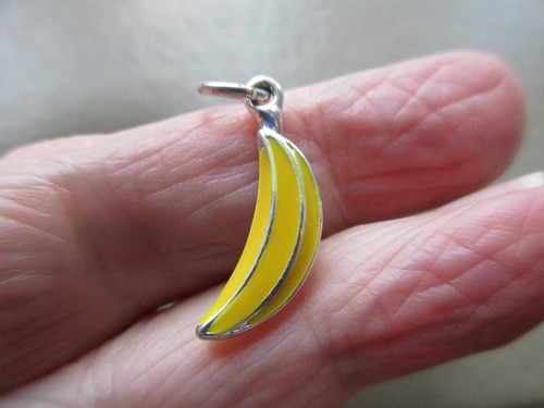 Vintage silver tone enamel - silver,