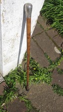 MALACCA WALKING CANE.SILVER