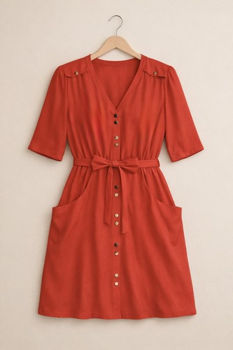 Whistles 100 silk orange - silk, orange/red