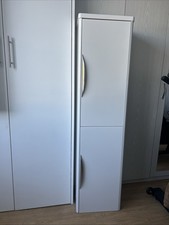 Wall Hung 2 Door Tall Storage Cabinet - White Gloss