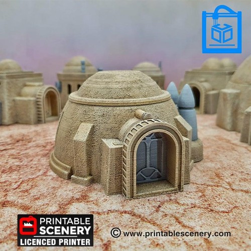 Desert house and grain silo - house,