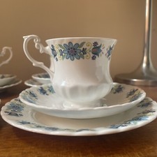 Vintage Retro Tea Cup Trio Mayfair Bone China