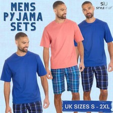 Mens Woven Pyjamas PJ Set