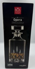 RCR Opera Whisky Bottle Decanter 75CL Crystal Glass