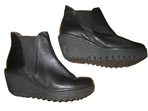 Fly london black leather - london,
