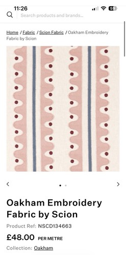 Scion oakham embroidery fabric - oakham,