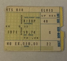 Elvis presley concert ticket - elvis,