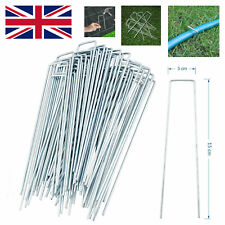 WEED FABRIC GALVANISED STAPLES GARDEN TURF PINS SECURING PEGS U ARTIFICIAL GRASS