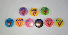 FULL SET  of Vintage ABC MINORS Saturday Cinema Club Children 1950's Badge Pin