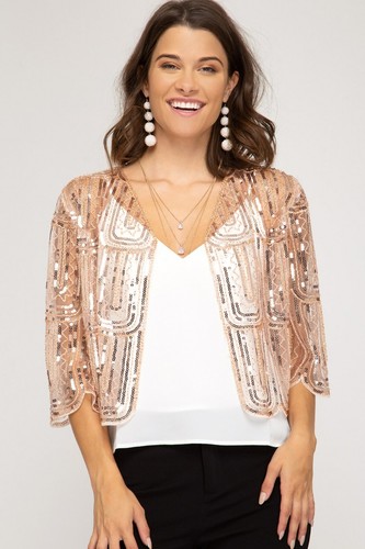 Women sleeve sequin - women's,