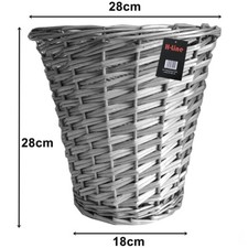 WICKER WILLOW PAPER ROPE BASKET STORAGE BIN WASTE PAPER BASKET BATHROOM COUNTRY