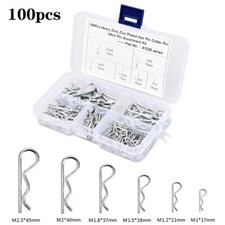 100pcs R Clips for Securing Clevis Pins Bright Zinc Plated Retaining Split Pins