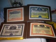 stock certificate placemats