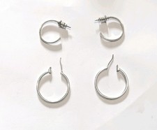 Hoop Earrings, 2 Pairs