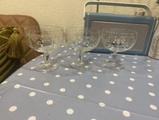 Vintage | 3 Etched Glass clear