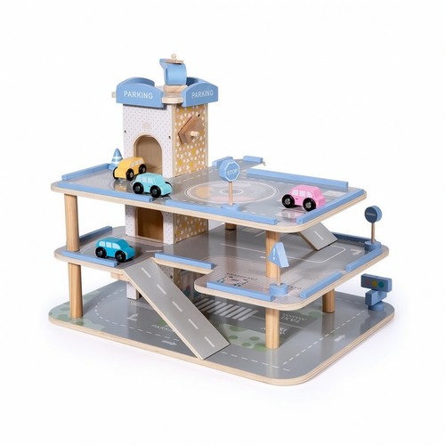 Wooden parking garage - wooden,
