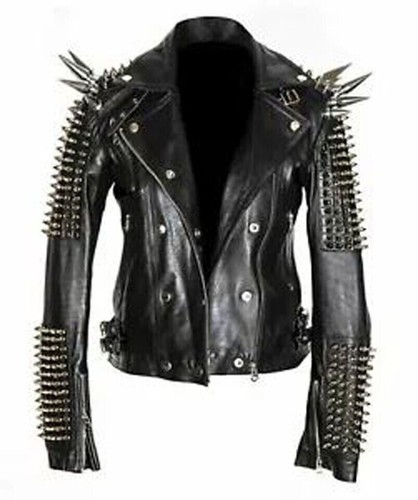Mens studded leather - mens, jackets