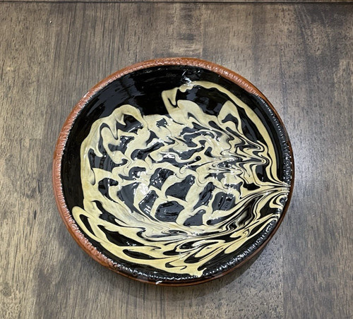 Vintage red ware marbled - vintage,