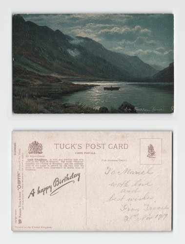 Postcard lake treachtan - postcard,